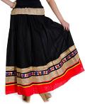 Cotton Long Traditional Style Rajasthani Skirt w/ 14 Plates